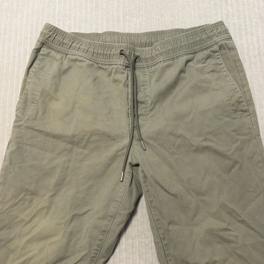 Banana Republic Jogger Pants Mens 34x27 Green Aiden Fit Drawstring Twill Cuffed